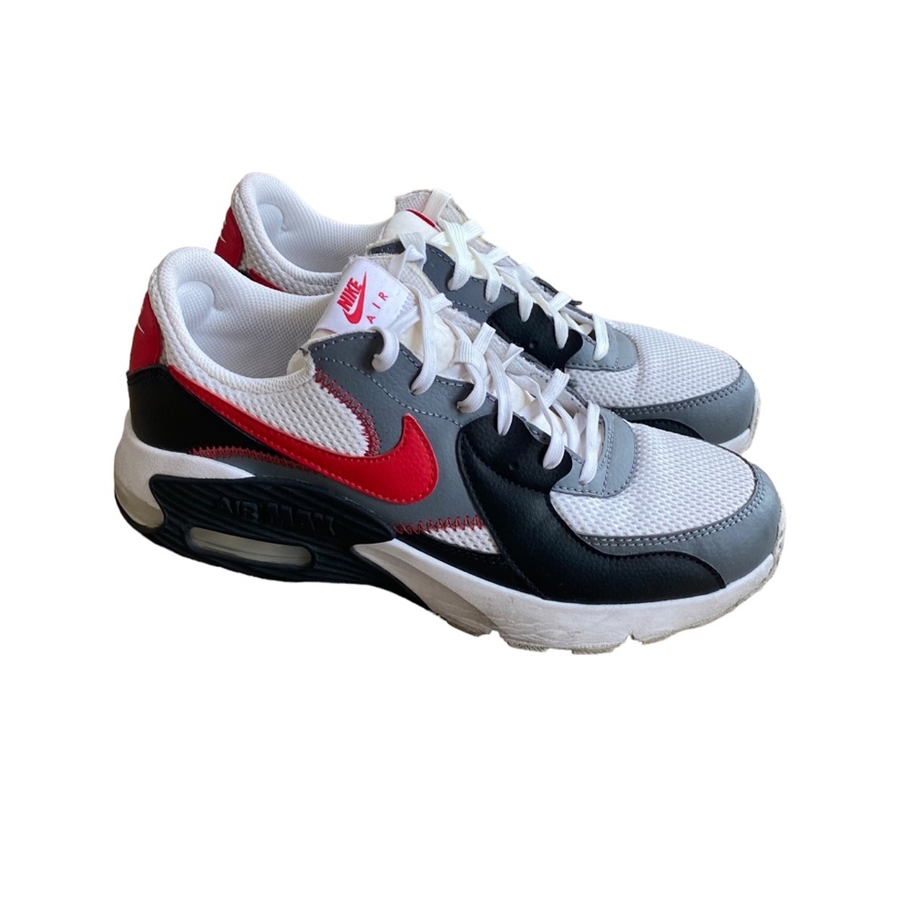 Women's Nike Air Sneakers - Size 8 (White, Black, Grey, Red)